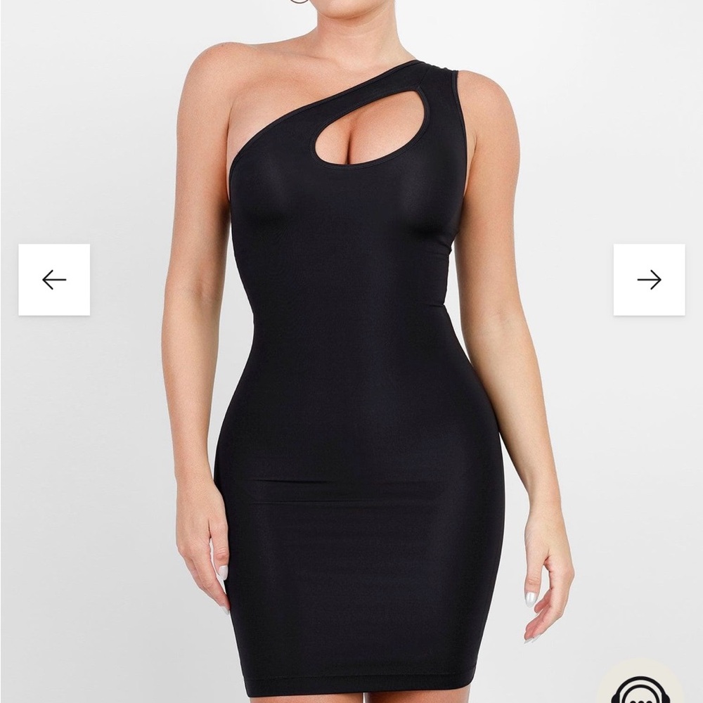BNWT Black Popilush One-Shoulder Cut-Out Mini Dress Sz XL